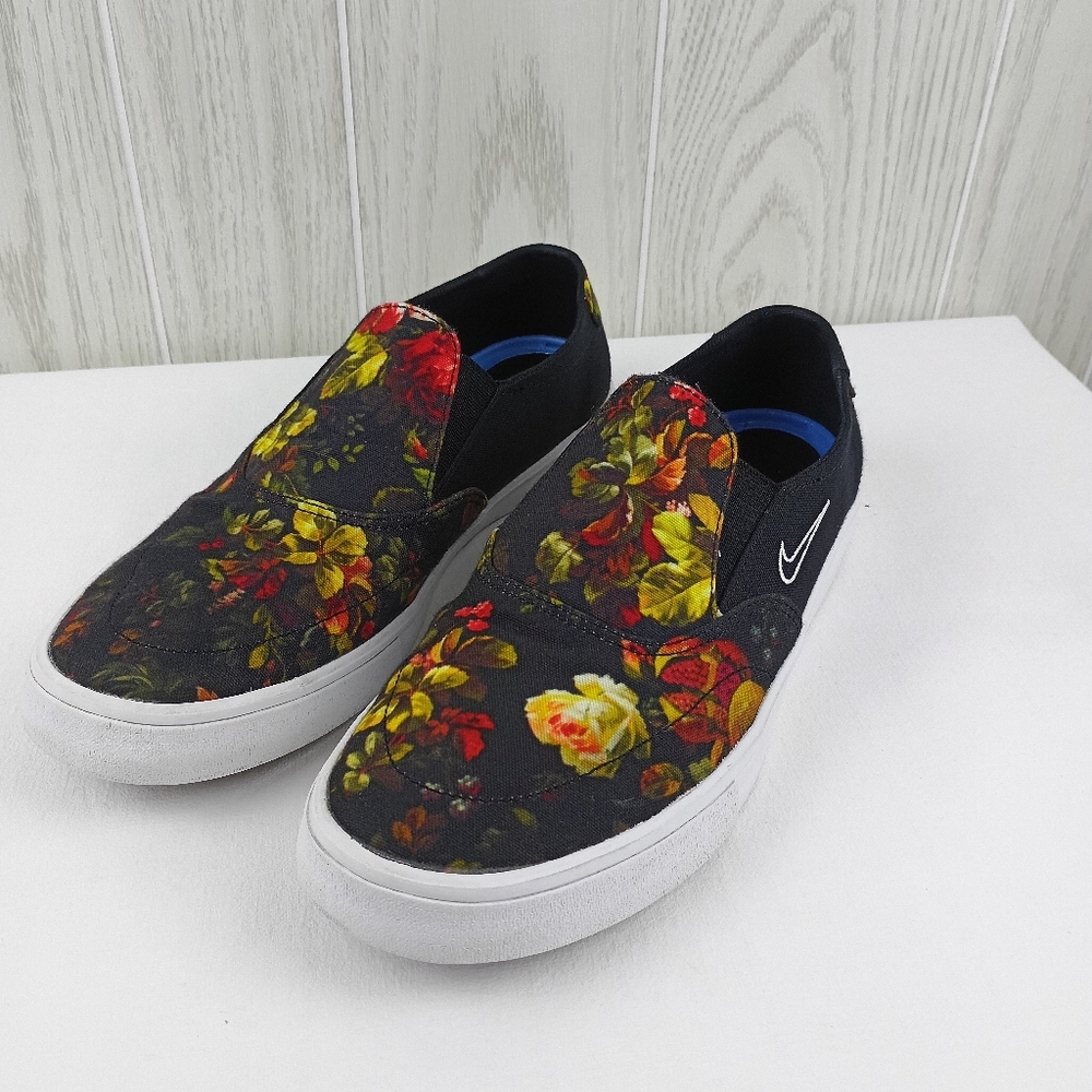 Men's Size 10 -  Nike SB Floral Portmore II Solarsoft Shoes Sneakers AH3364-019.